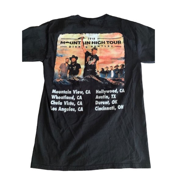 2018 DIERKS BENTLEY ROCKY MOUNTAIN HIGH TOUR CONCERT T-SHIRT Small - Picture 4 of 6